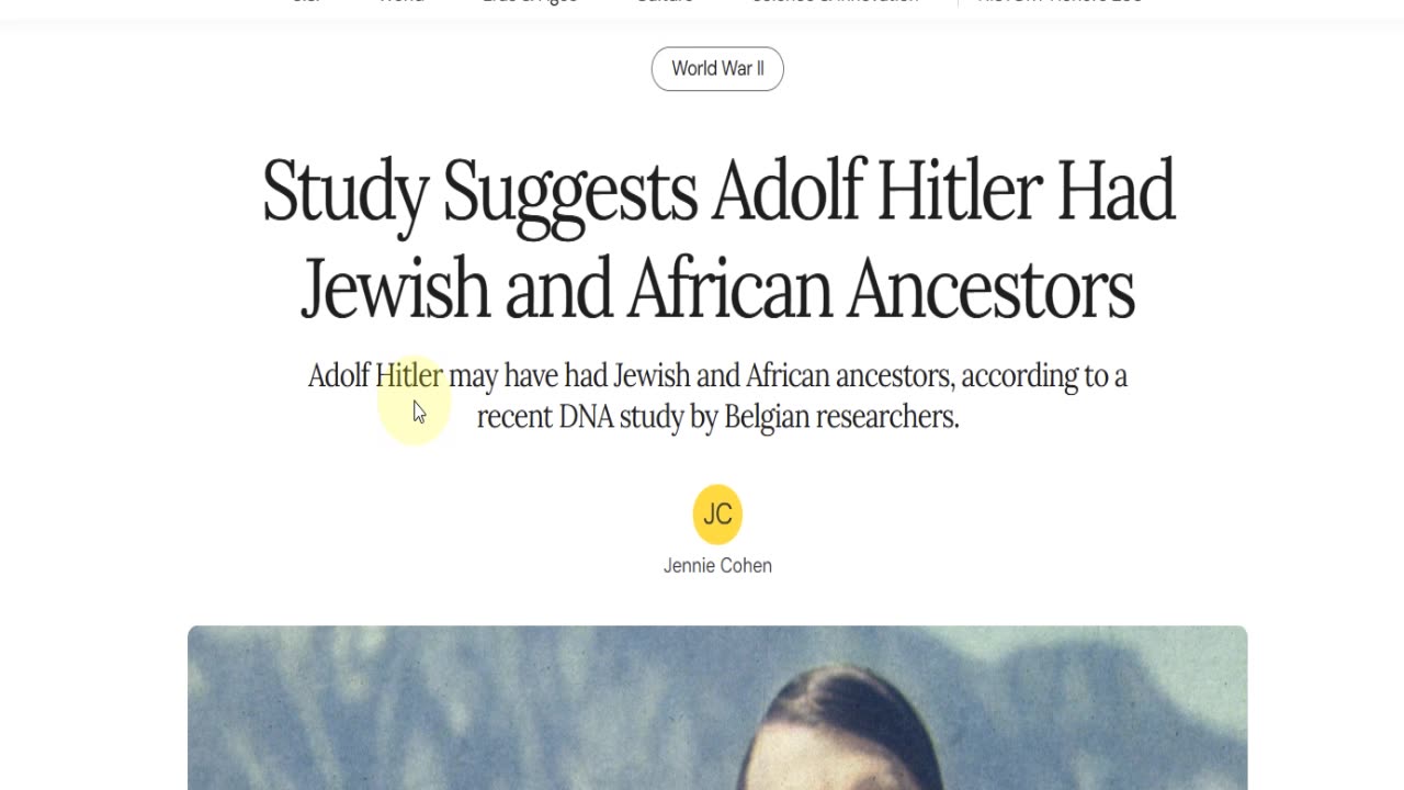Did Hitler Have E1b1b DNA Which Suggest Some African Roots?