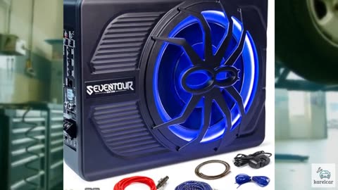 10" Upgrade 800W Slim Under Seat Powered Car Subwoofer, Car/Truck Audio Sub Buil
