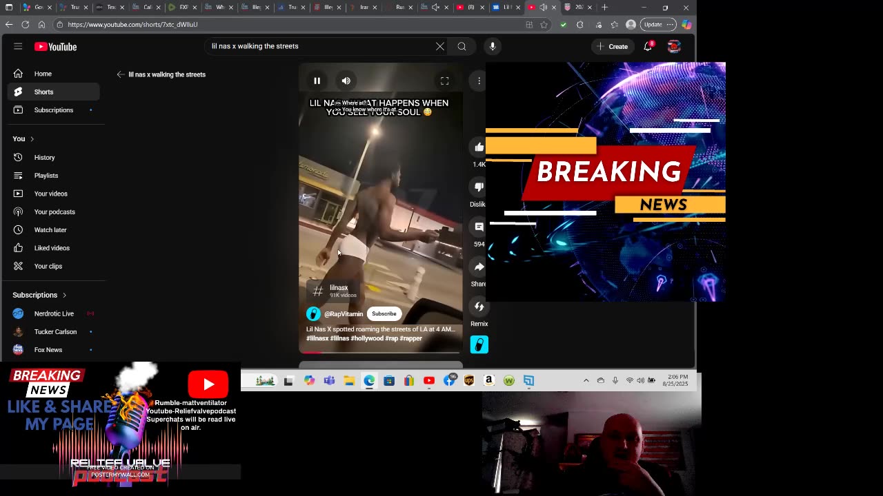 Lil Nas x falls out
