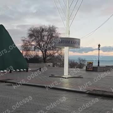 “There is a blackout across all of Odesa but the Jew’s Menorah has its own dedicated generator.