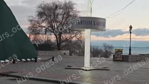 “There is a blackout across all of Odesa but the Jew’s Menorah has its own dedicated generator.