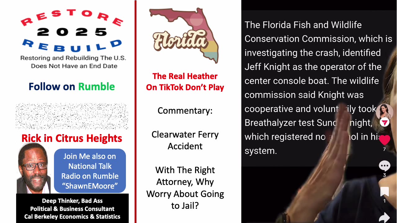 TikTok's The Real Heather Speaks on Clearwater FL Ferry Incident