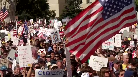 Senators, activists, Bill Nye speak to thousands at DC 'No Kings' rally