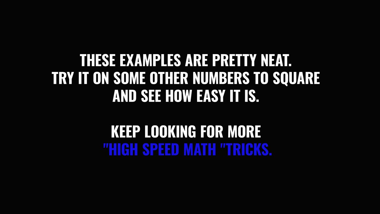 How to Square Numbers Ending in 5