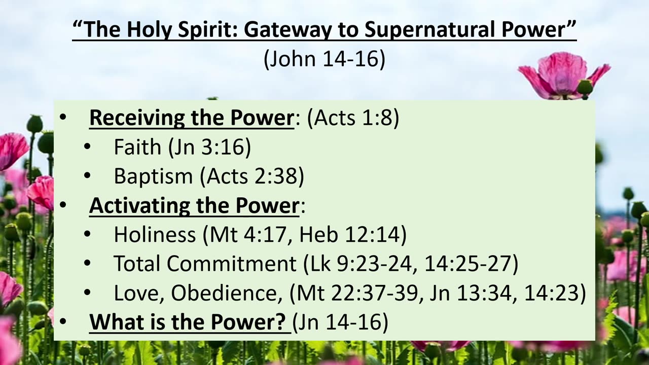 "The Holy Spirit: Gateway to the Supernatural"