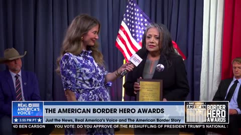 Maria Vega accepts Javier Vega Jr. Award, named after son who died in line of duty