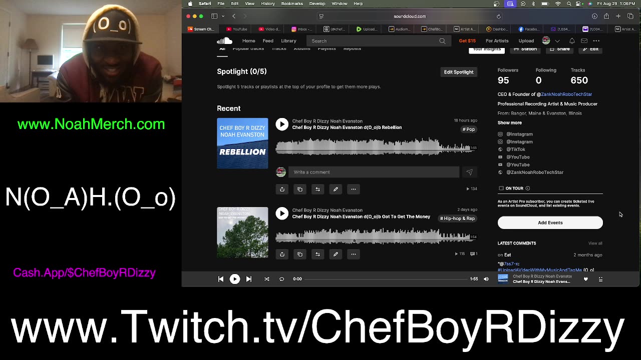 Chef Boy R Dizzy VLOG: @Twitch #Stream (O_o) #August #29 #2025 (O_o) www.Twitch.tv/ChefBoyRDizzy