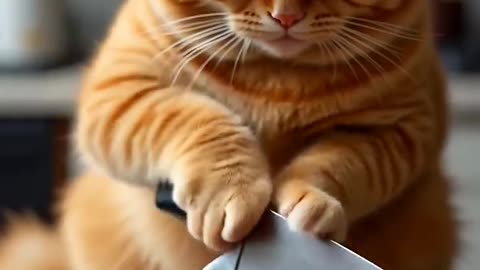 Naughty Cute cat #cats #orangecat