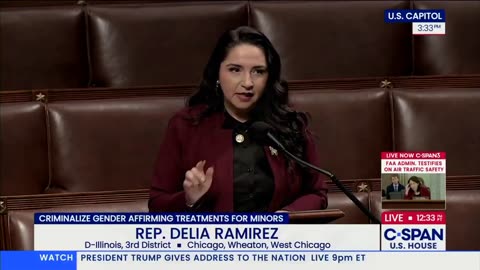 Rep. Delia Ramirez (D) calls the chemical castration and mutilation of children