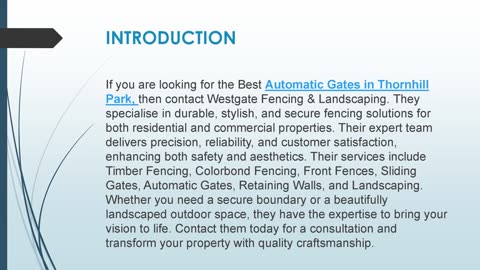 Best Automatic Gates in Thornhill Park
