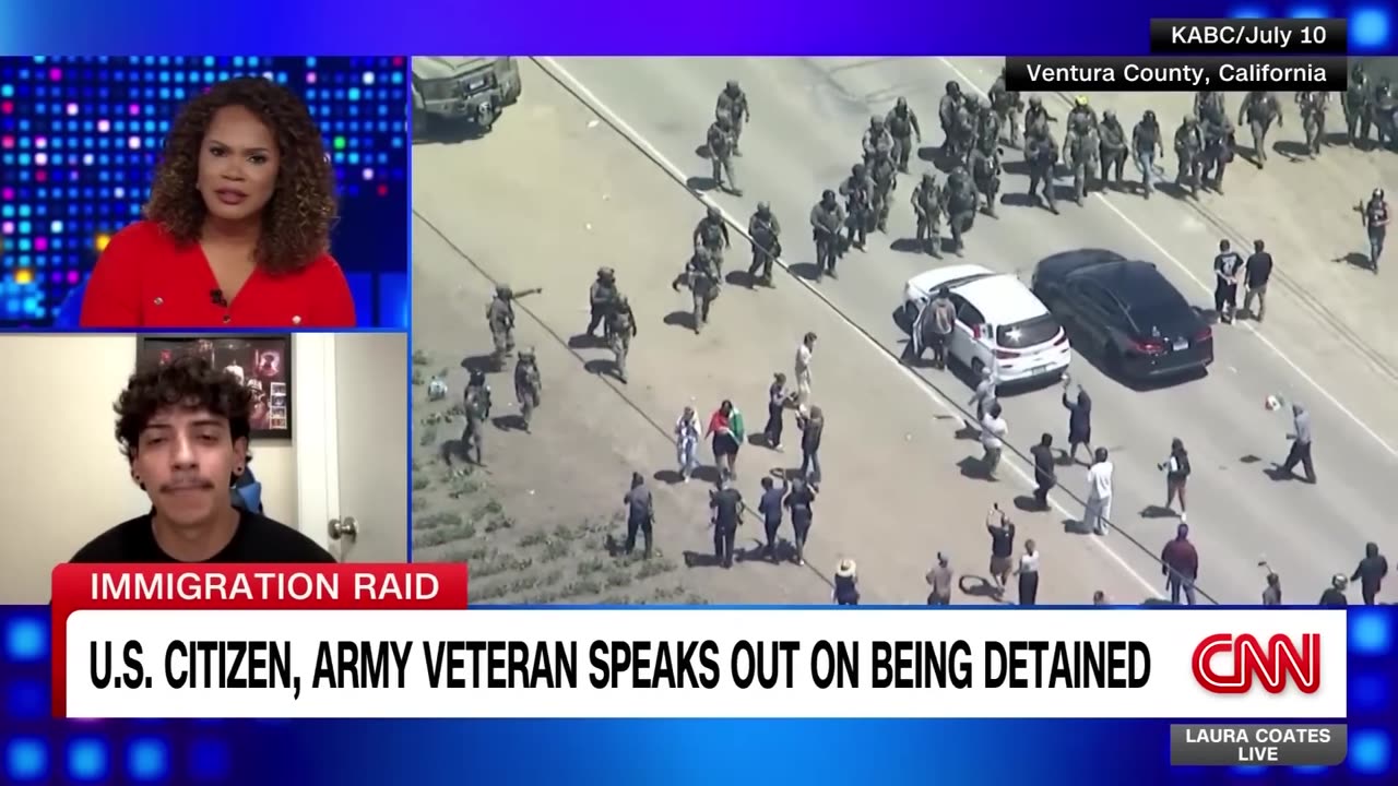 A US citizen and Army veteran was detained at an immigration raid and held for 3 days