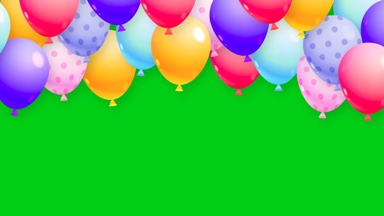 Balloons, holiday, green