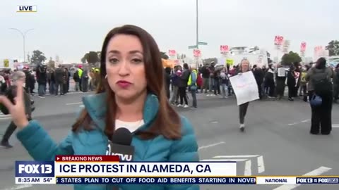 ICE protests underway in Alameda, California