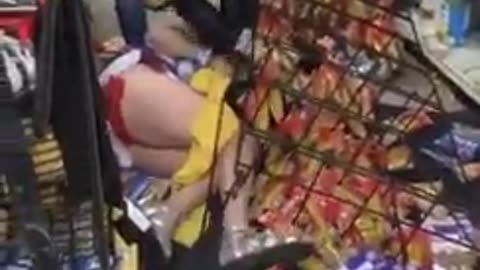 Lady gets beaten up for stealing a mobile phone from another ladys scooter