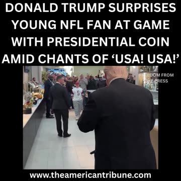 Trump Surprises Young Football Fan with Cool Gift During Sweet NFL Game Moment