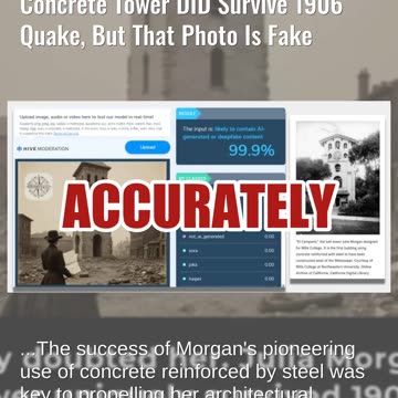 Fact Check: Fake Photo Of California's First Female Architect Julia Morgan's Concrete Tower