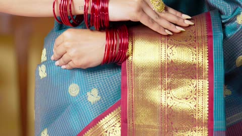 Teal Kanjipuram Saree | Bridal Silk Charm #kanjivaramsilksarees #saree #silksaree #kanchipattusarees