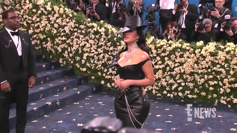 Kim Kardashian Stuns in Western Black Leather Look at Met Gala 2025 | “Superfine: Tailoring Black