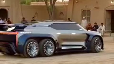 Ai video super car in village