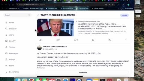 7/13/25 TCH News Missing Attorney Steven Scott Biss is Patel and Bongino’s attorney