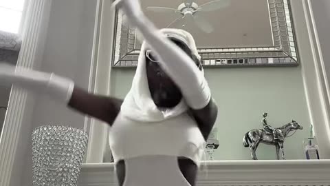All white ghostly.