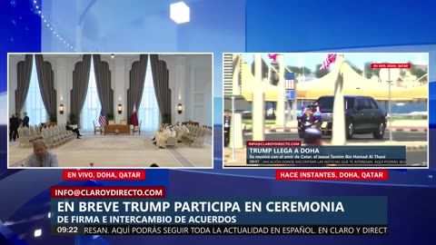 EN VIVO TRUMP llega a Doha