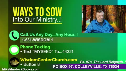Fri. May 23 - Wisdom Moments With Mike Murdock..!!!