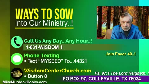 Fri. May 23 - Wisdom Moments With Mike Murdock..!!!