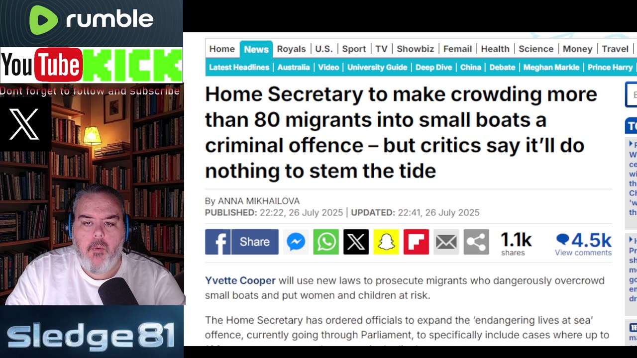 Yvette Cooper make it a criminal offence to have 80 people crowded in a boat