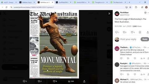 Australian MSM lie factories keep giving me monumental free kicks so I'll keep taking them!