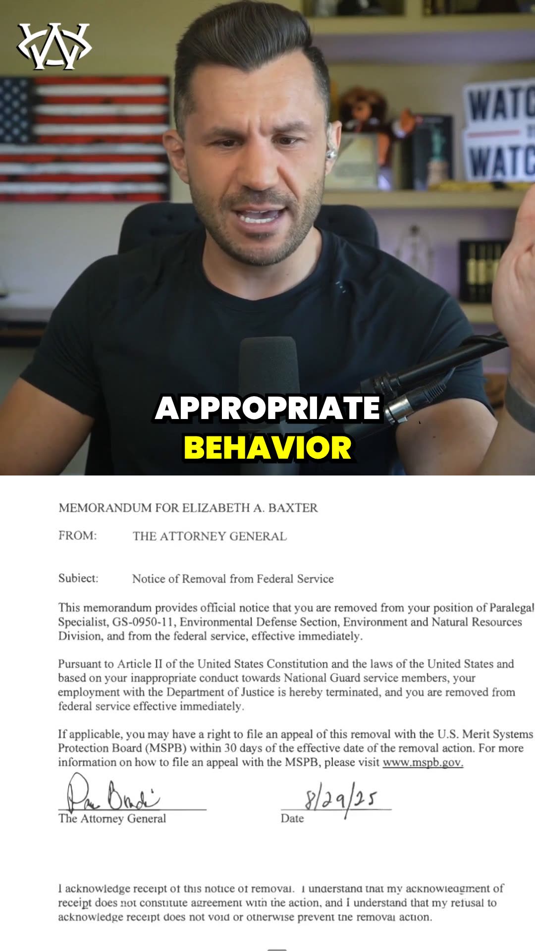 Bondi FIRES DOJ Staffer After Disgusting Gesture Toward National Guard