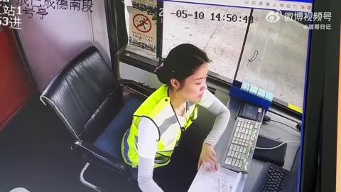 Snake panic at toll road booth