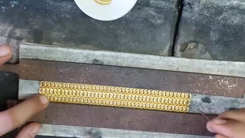 24k gold bracelet is made | gold bracelet making process