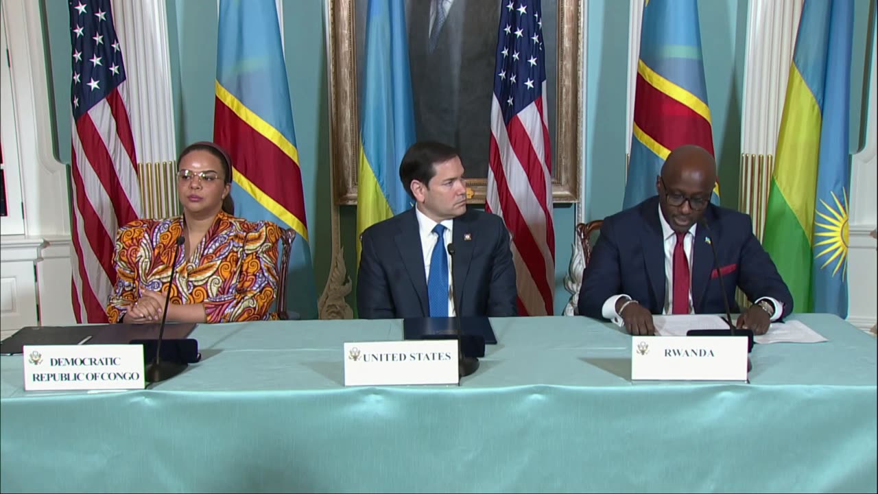 Secretary of State Marco Rubio at Declaration of Principles Signing Ceremony