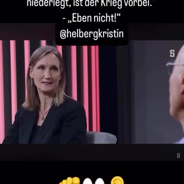 "Wenn die Hamas die Waffen niederlegt, ist der Krieg vorbei." - "Eben nicht!" Helberg Kristin