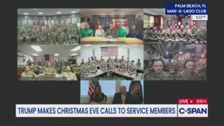 President Trump is now on a HUGE video call with our troops worldwide on Christmas Eve