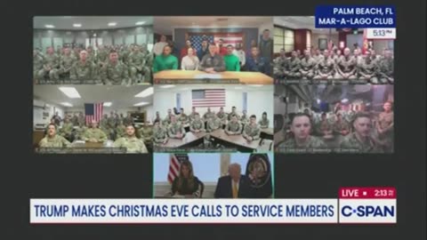 President Trump is now on a HUGE video call with our troops worldwide on Christmas Eve