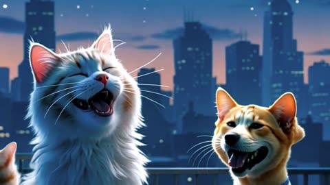Rockstar Dog Guitar Solo – Fun 3D Animation with Dancing Cat & Catchy Song for Kids #shortsviral