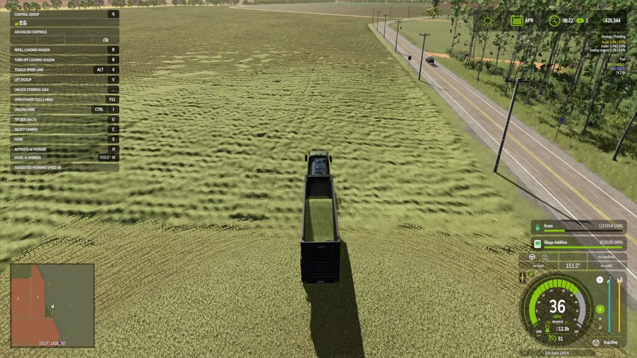 Selling off the silage and working monster harvest