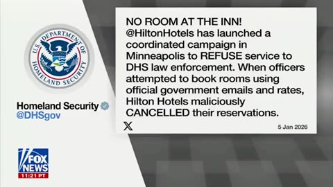 BREAKING: DHS exposes emails proving Hilton Hotels in the Minneapolis area are actively REFUSING ...