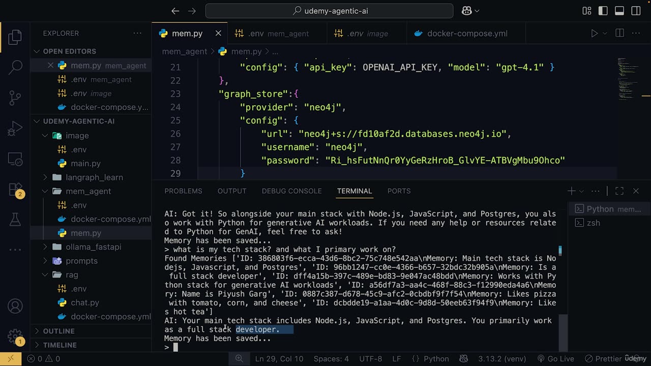 27.8 -Testing Graph Memory Implementation in Agents