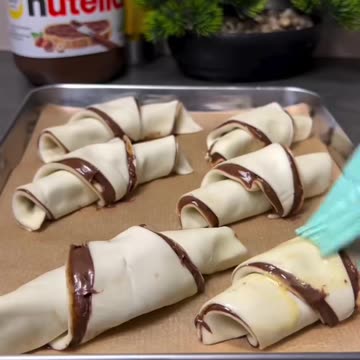Nutella croissants #Backen #Kuchen #Torten #Brownies #Süßes #BackenMachtSpaß #Backliebe