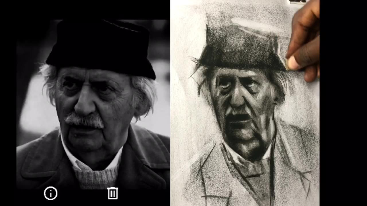 Drawing Albert Einstein oppenheimer friend