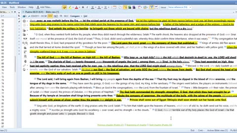 Bible Study Psalms 67 & 68