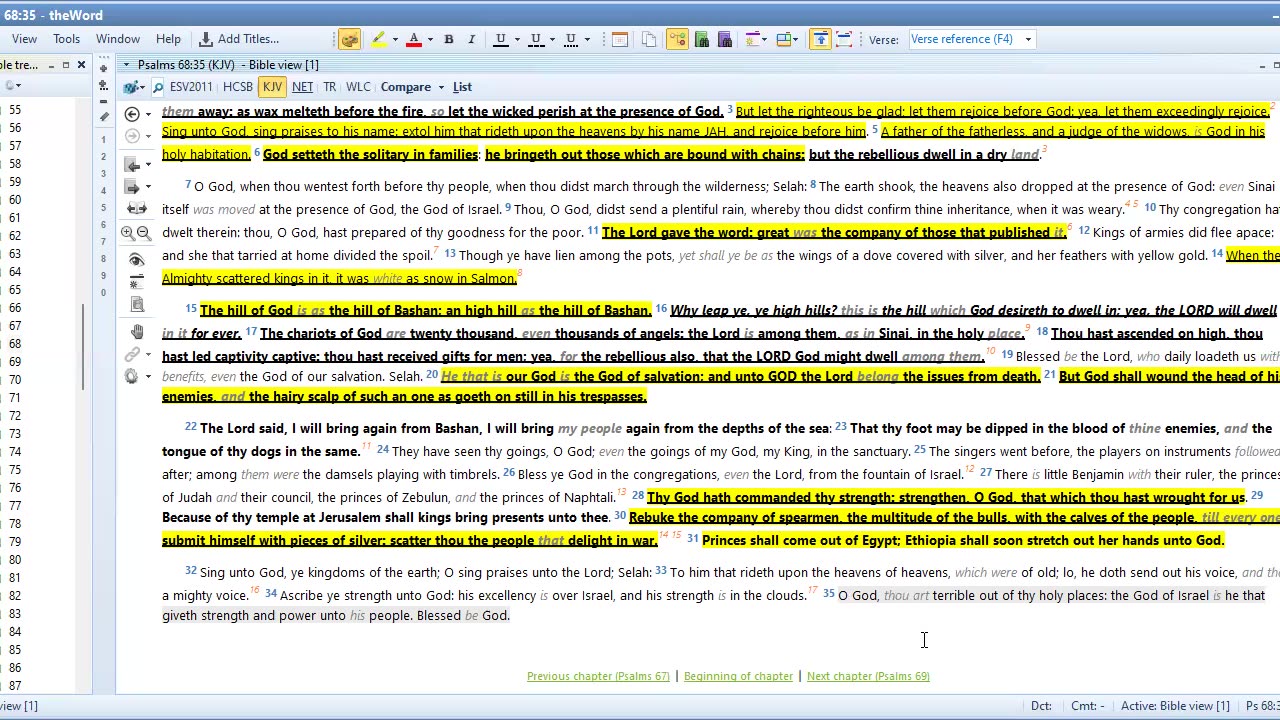 Bible Study Psalms 67 & 68