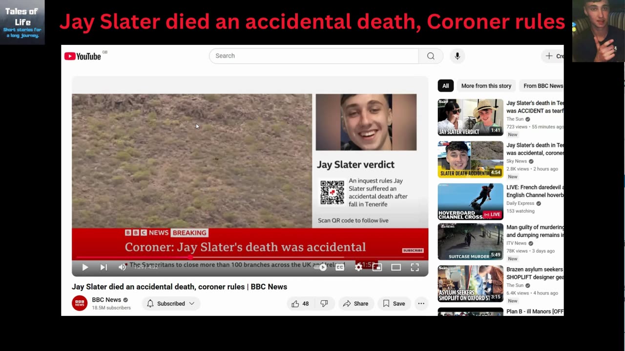 Jay Slater died an accidental death, coroner rules