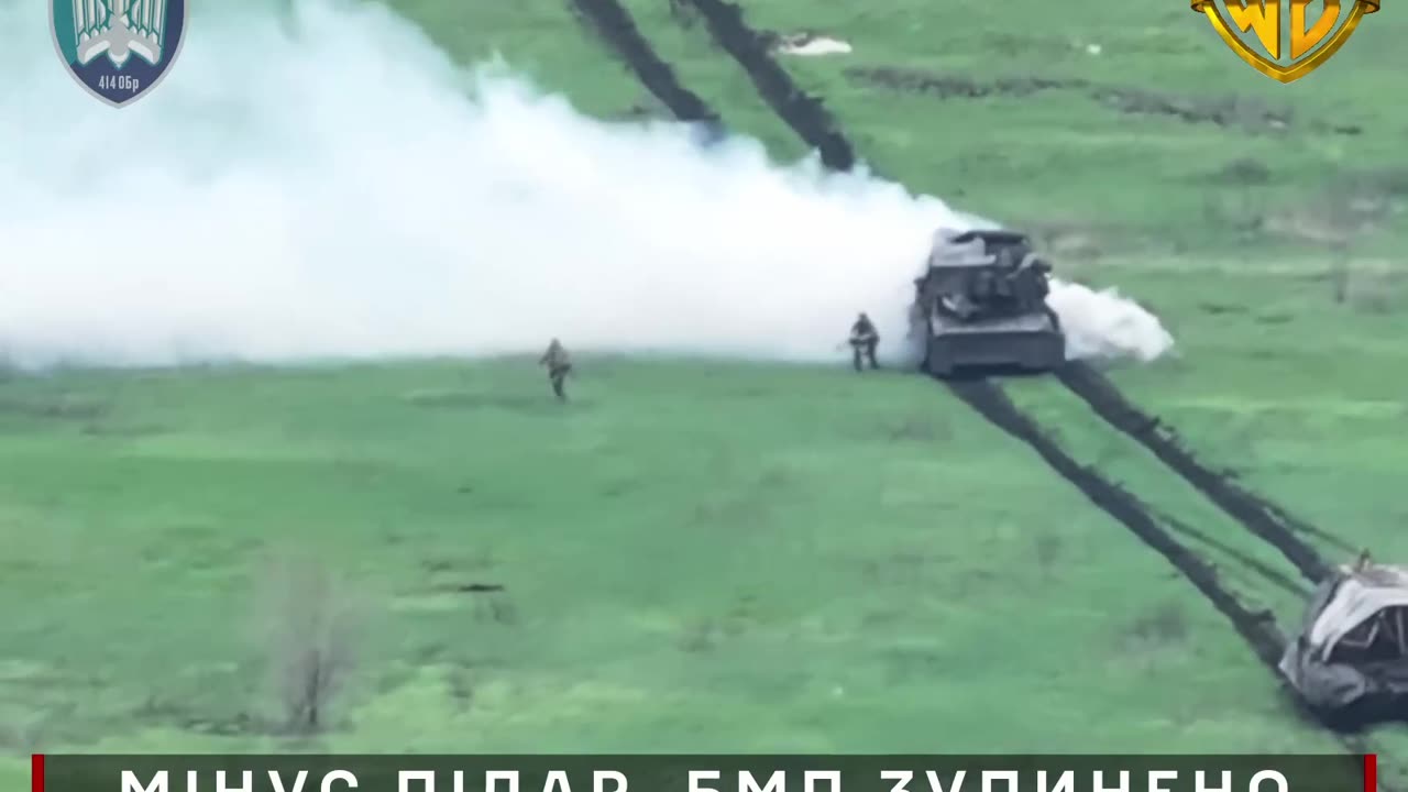 Drones Repeatedly Smasing into A Pair of Russian Turtle Tanks