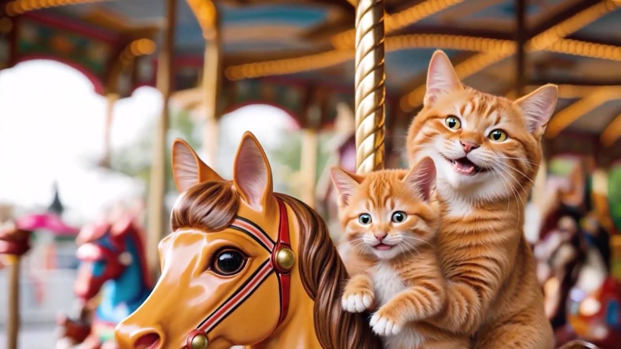 Cute Cat Kitten with Mama Cat