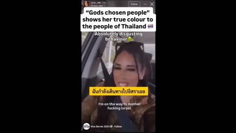 JEW Woman's bad behaviour towards Thailand