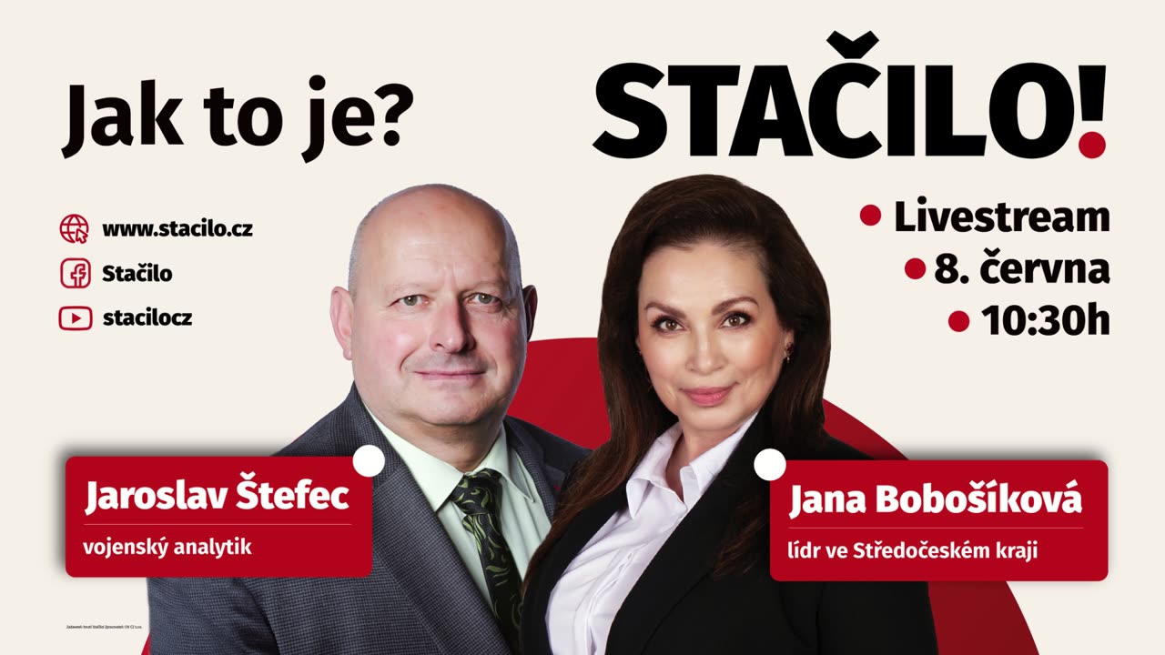 STAČILO! Jak to je? Jana Bobošíková a Jaroslav Štefec
